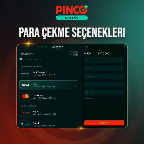 Pinco mobil - telefondan slotlar ve spor bahisleri